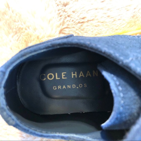 COLE HAAN Toddler GrandOS Navy/Wasabi Wingtip NWOB - Picture 3 of 6